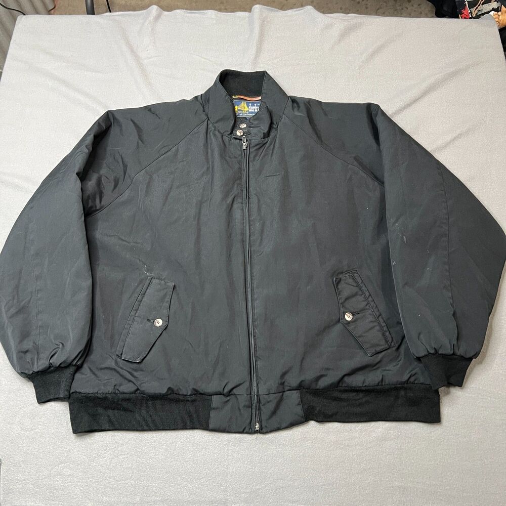 Derby of San Francisco Jacket Men's 3X Black Raglan Sleeve Full Zip Windbreaker